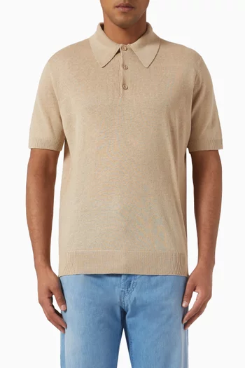 Polo Shirt in Cotton-linen