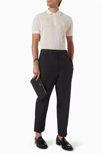 Polo Shirt in Mesh Knit