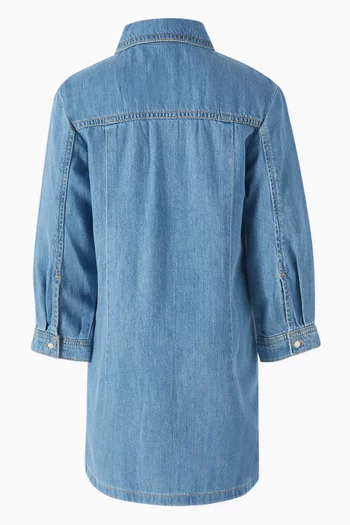 Relaxed Shirt Dress in Lyocell Denim