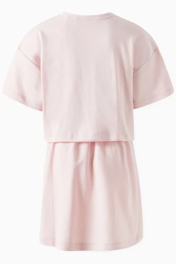 Graphic Logo T-Shirt Dress in Cotton