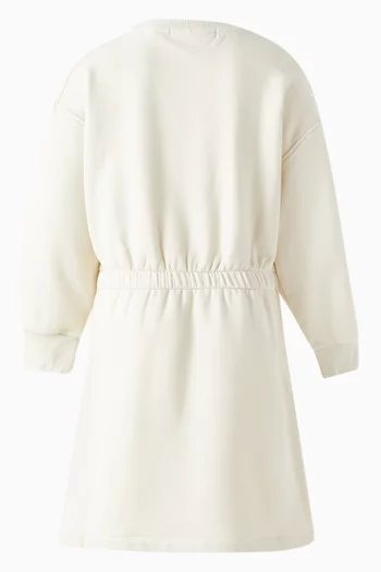 Logo Flared Dress in Cotton
