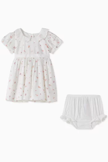 Rosebud Dress & Bloomer in Cotton