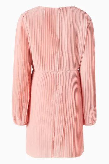 Pleated Dress in Plisse