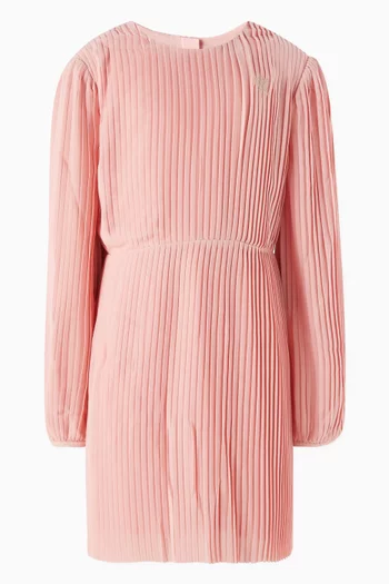 Pleated Dress in Plisse