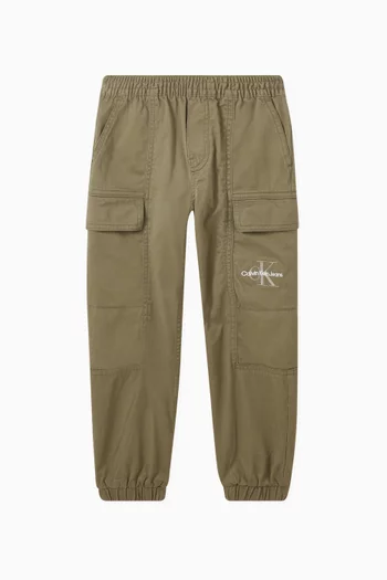 Woven Cargo Pants in Cotton