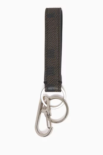 B Shield Charm in Leather