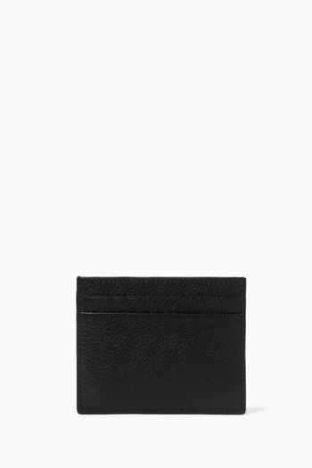 Rockstud Card Holder in Grained Calfskin