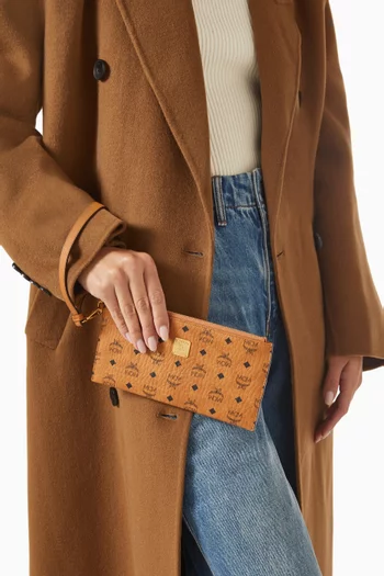 Large Aren Card Case in Visetos Canvas