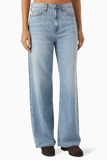 Featherweight Logan Wide-Leg Jeans in Denim