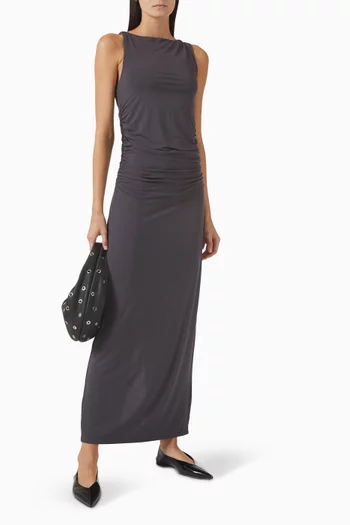 Luca Shirred Maxi Dress in Jersey