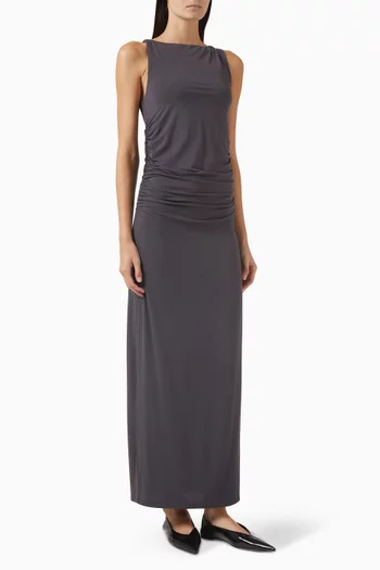 Luca Shirred Maxi Dress in Jersey