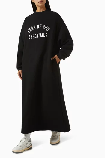 Crewneck Dress in Cotton-fleece