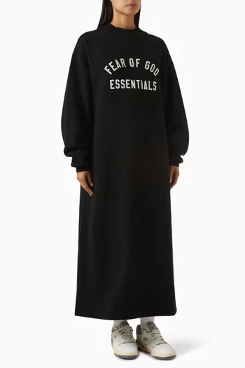 Crewneck Dress in Cotton-fleece