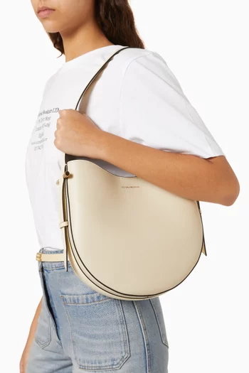 Medium Dia Hobo Shoulder Bag in Smooth Calf Leather