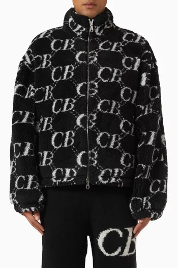 CB Monogram Jacket in Wool Fleece