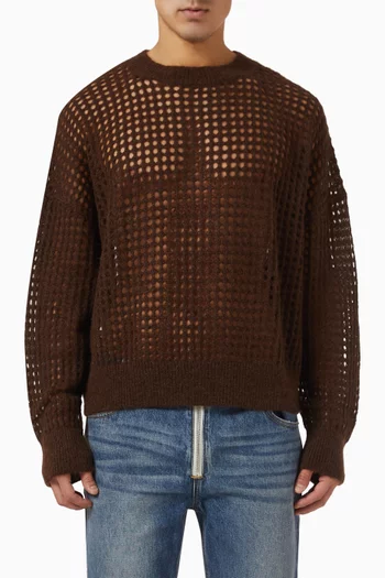 Open Weave Sweatshirt in Knit