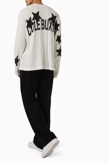 Waffle-print Star T-shirt in Cotton-knit