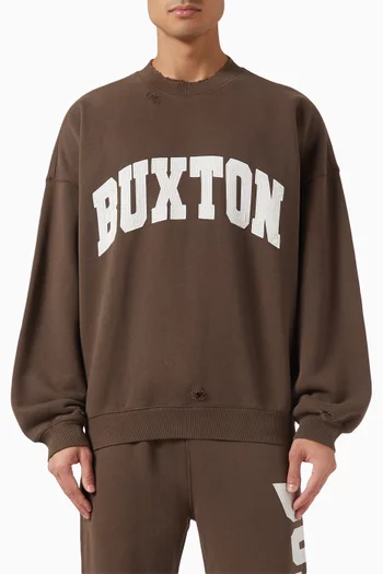 Distressed Applique Sweatshirt in Cotton