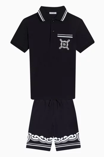 DG Polo Shirt in Cotton Pique
