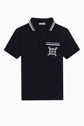DG Polo Shirt in Cotton Pique