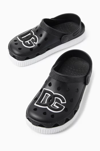 حذاء كلوغ برقعة بشعار الماركة مطاط