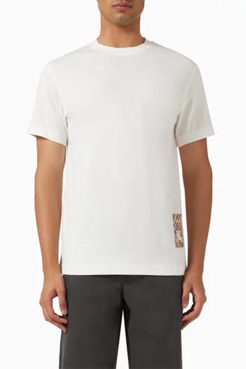Check Label T-shirt in Cotton