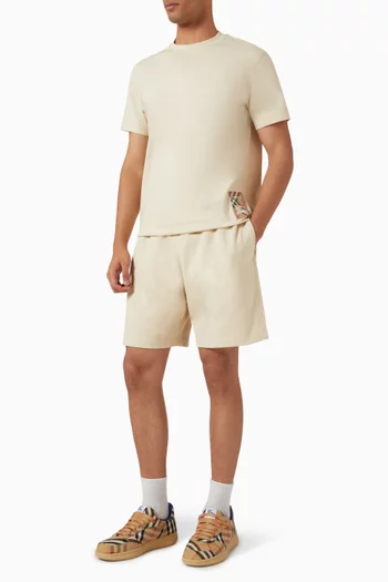 Check Label Shorts in Cotton