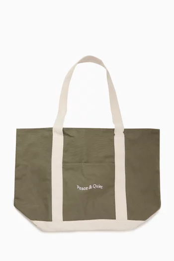 Wordmark Boat Tote Bag in Canvas