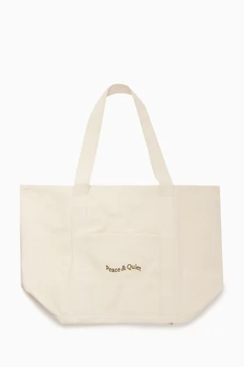 Wordmark Boat Tote Bag in Canvas