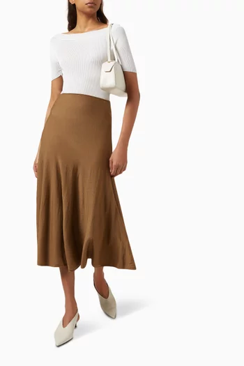 Nadine Off-shoulder Top in Rib-knit