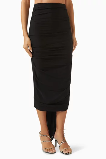 Aura Midi Skirt in Viscose-knit