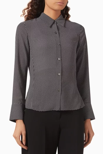 Slim-fit Blouse in Satin
