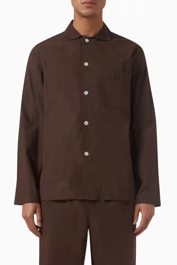Long-sleeve Shirt in Cotton Poplin