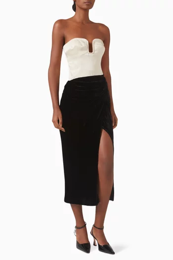 Minara Midi Dress in Velvet