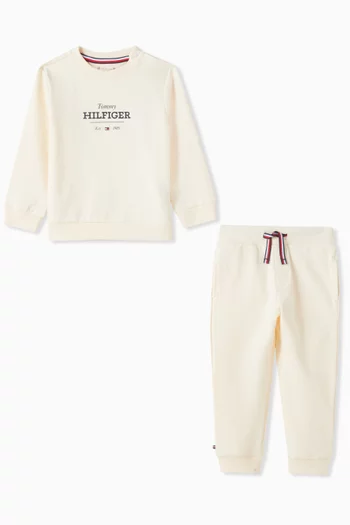 Hilfiger Monotype Tracksuit Set in Stretch Cotton