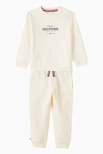 Hilfiger Monotype Tracksuit Set in Stretch Cotton