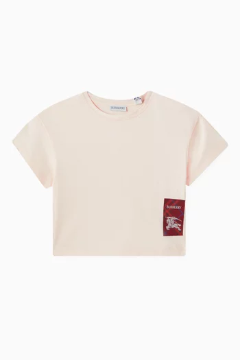 Equestrian Knight-patch T-shirt in Cotton