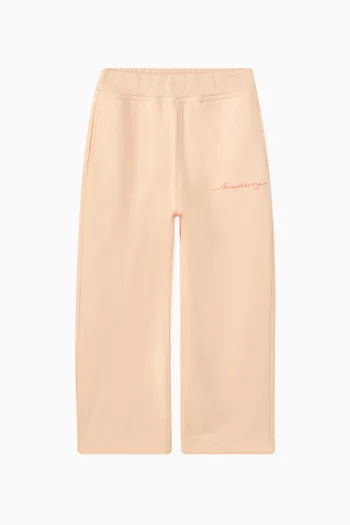 Logo-print Wide-leg Sweatpants in Cotton