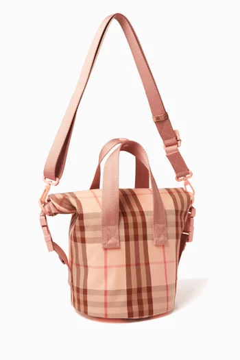 Check Tote Bag in Cotton