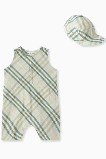 Romper & Hat Set in Cotton