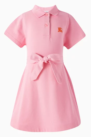 Astrid Equestrian Knight Polo Dress in Cotton Pique