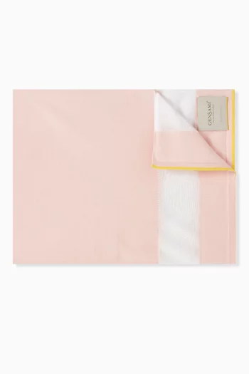 Striped Blanket in Silk-cotton blend