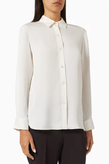 Straight-fit Shirt in Silk Satin