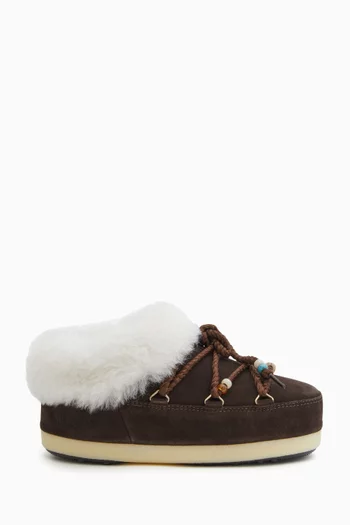 EVX Beads Mule Boots in Suede