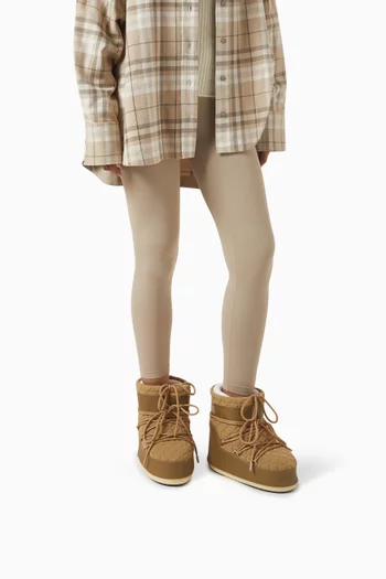 Icon Quilted Low Ankle Boots in Nylon-blend