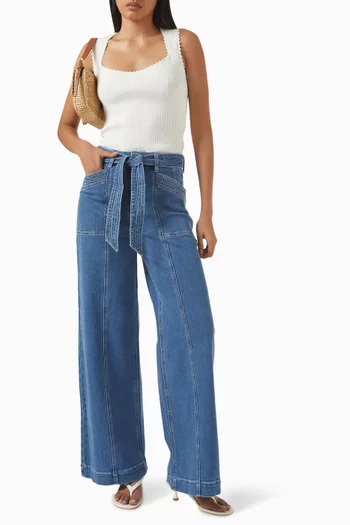 بنطال جينز اليس بحزام دينم