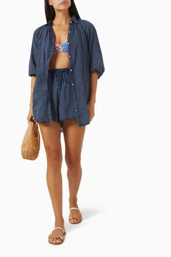 La Ponche Shorts in Cotton Gauze