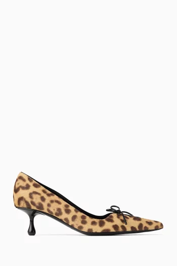 Scarlett 50 Leopard-print Pumps in Calf Hair