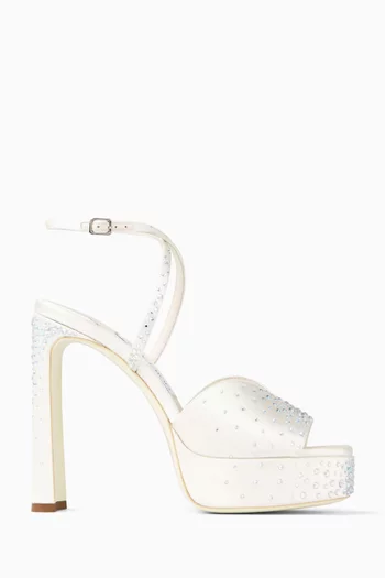 Karli 125 Platform Sandals in Satin