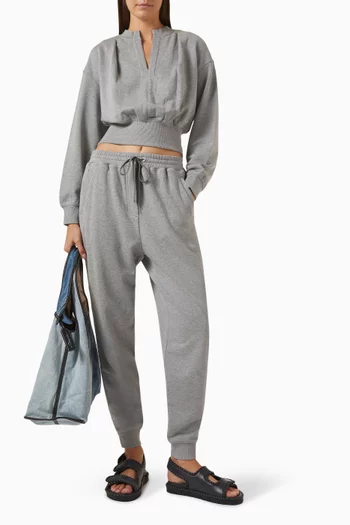 Cropped Sweatshirt in Cotton